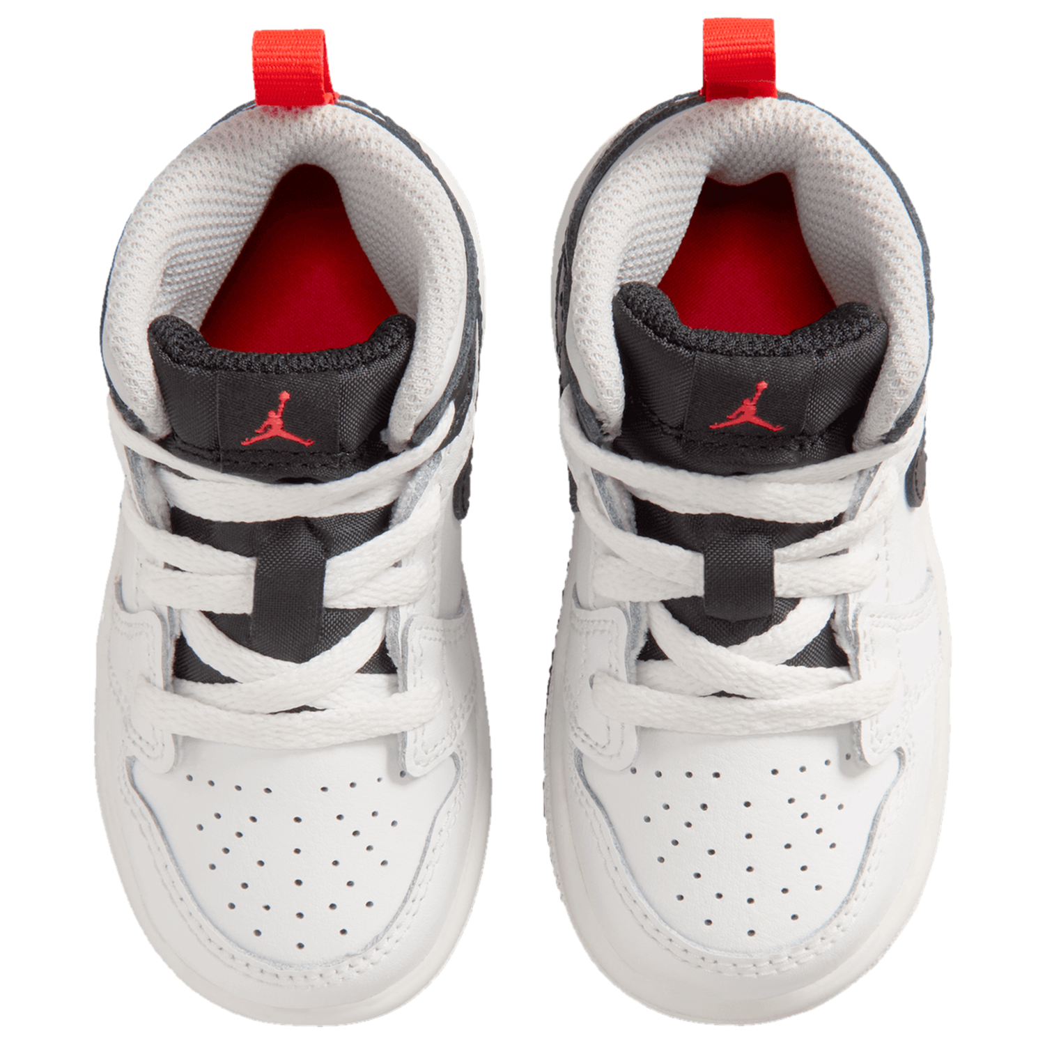 Jordan AJ 1 Mid - Boys' Toddler - Summit White/Black/Infrared