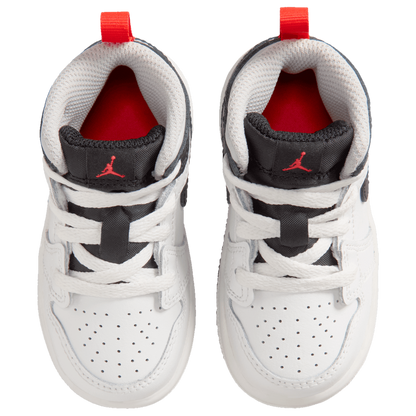 Jordan AJ 1 Mid - Boys' Toddler - Summit White/Black/Infrared