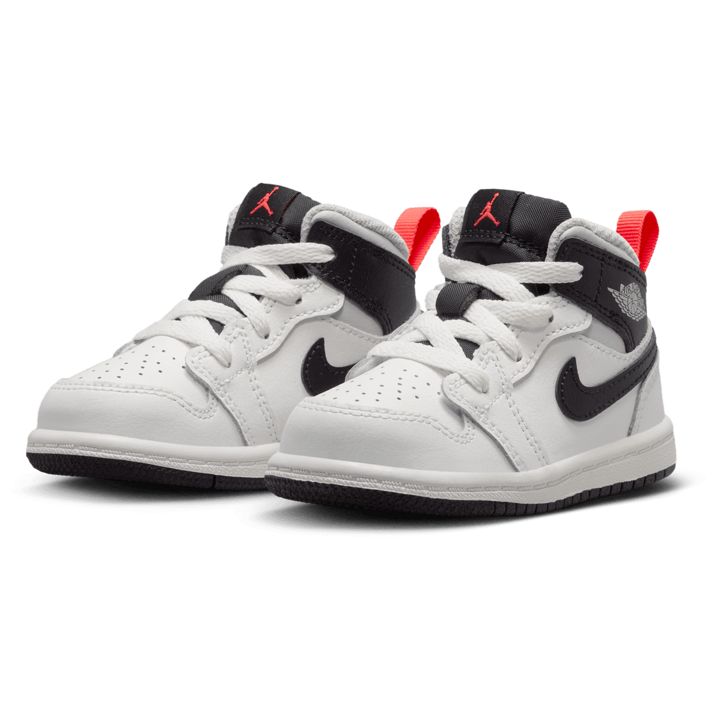 Jordan AJ 1 Mid - Boys' Toddler - Summit White/Black/Infrared
