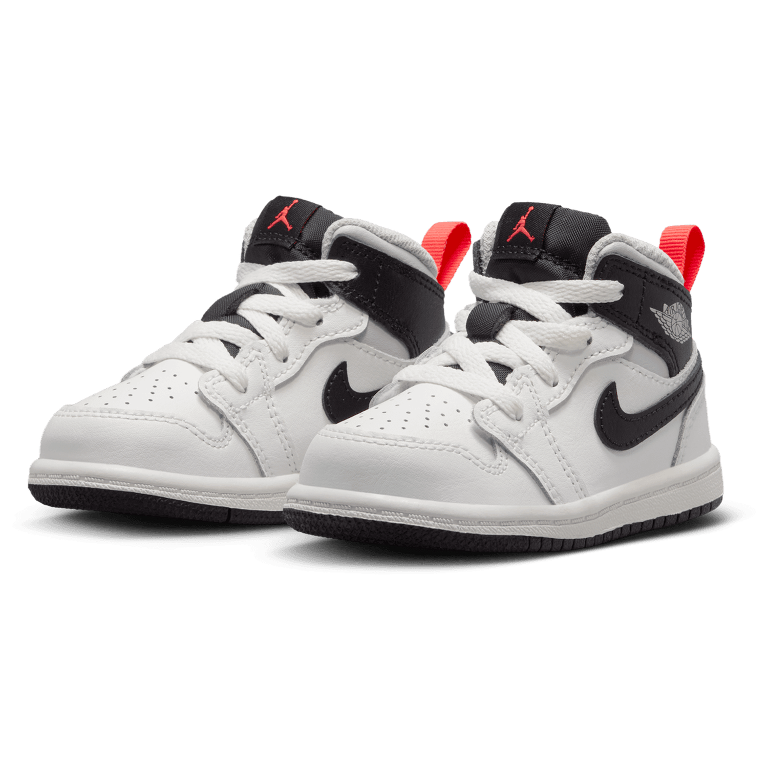 Jordan AJ 1 Mid - Boys' Toddler - Summit White/Black/Infrared
