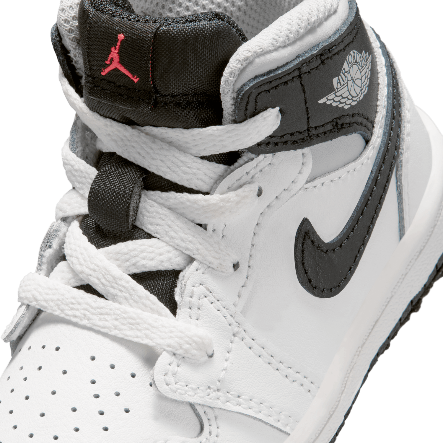 Jordan AJ 1 Mid - Boys' Toddler - Summit White/Black/Infrared