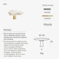 Natural White Turquoise Marble Handle & Hooks