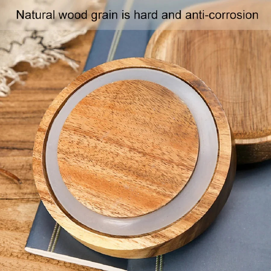 Wooden & Glass Storage Jars
