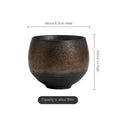 Japanese Style Handmade Stoneware Tea Cup & Bowl