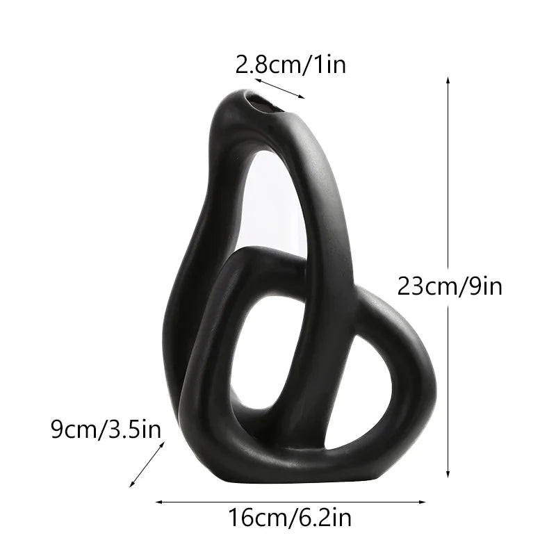 Abstract Interlinked Ceramic Vase