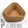 Handwoven Rectangular Rattan Wicker Basket