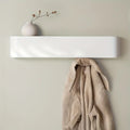 Modern Wall Coat Rack with Hidden Hooks & Shelf
