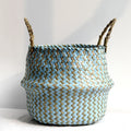 Boho Decor Striped Wicker Storage Baskets