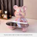 Geometric Bear Statue with Tray Storage