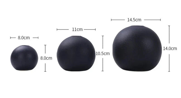 Round Ceramic Vases