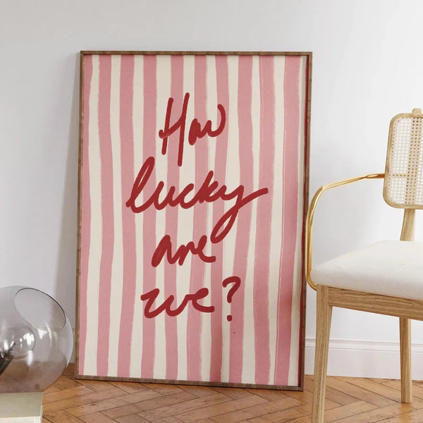 How Lucky Are We? Canvas Wall Art
