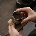Japanese Style Handmade Stoneware Tea Cup & Bowl