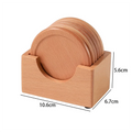 Solid Walnut Wood Coasters 6pcs/set