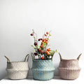 Boho Decor Striped Wicker Storage Baskets