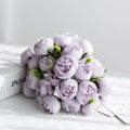 27 Head Rose Pink Peony Silk Artificial Flowers