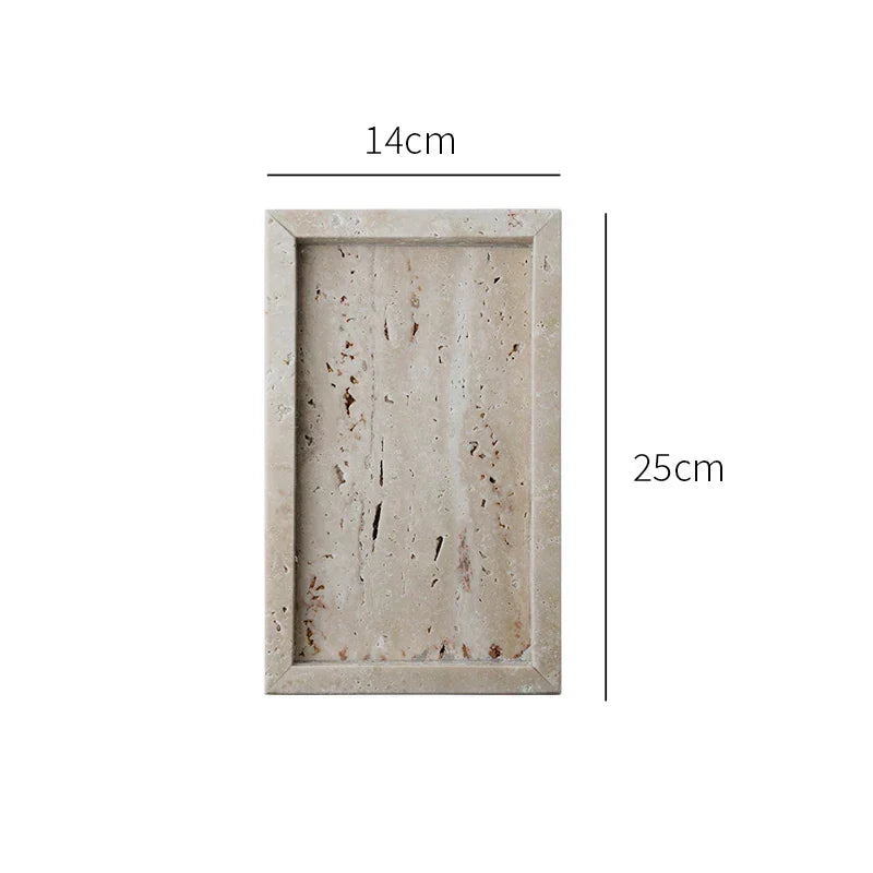 Minimalism Travertine Stone Vanity Tray