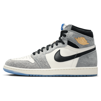 Jordan Retro 1 High OG - Men's - Cool Grey/Black/Game Royal