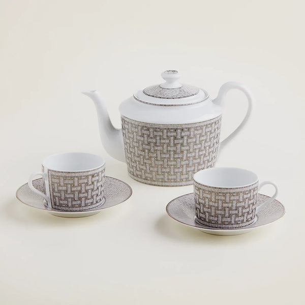 Mosaique au 24 Platinum & Gold Tea Set