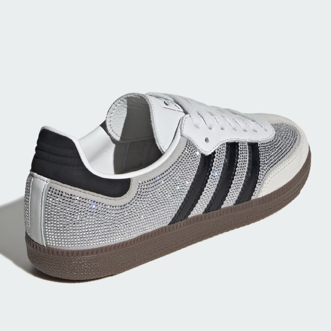 adidas Samba OG Rhinestone Crystal White Silver Women's