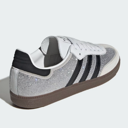 adidas Samba OG Rhinestone Crystal White Silver Women's