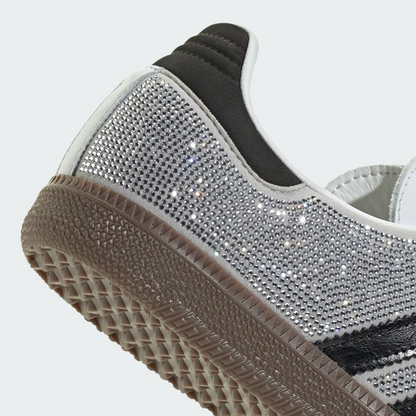 adidas Samba OG Rhinestone Crystal White Silver Women's