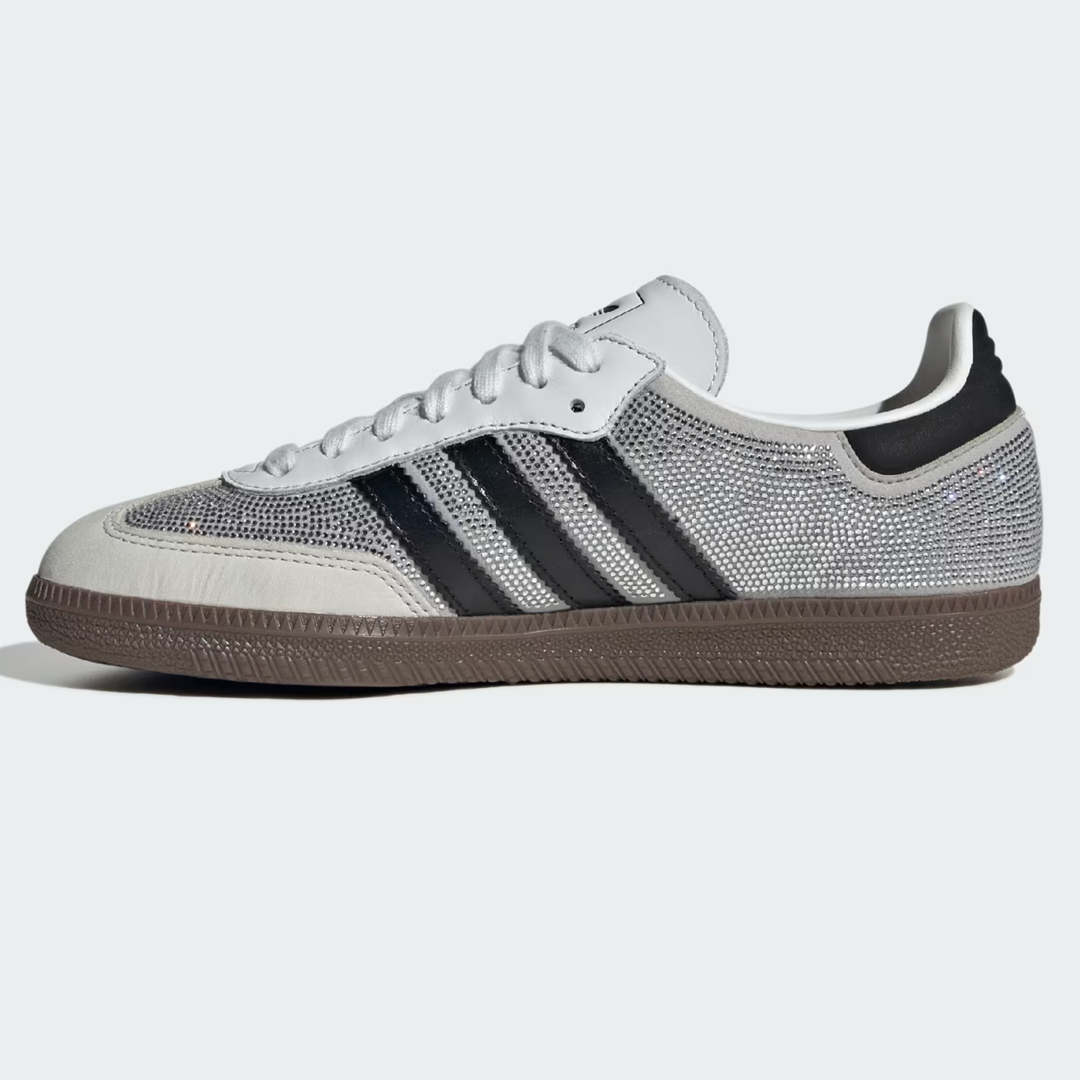 adidas Samba OG Rhinestone Crystal White Silver Women's