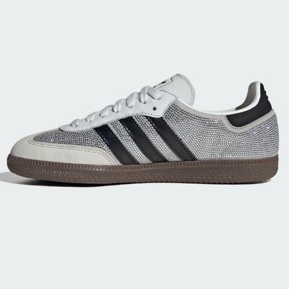 adidas Samba OG Rhinestone Crystal White Silver Women's