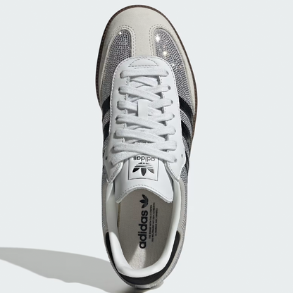 adidas Samba OG Rhinestone Crystal White Silver Women's